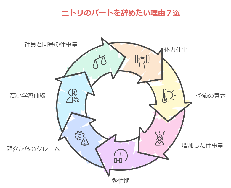 ニトリのパートを辞めたい理由7選