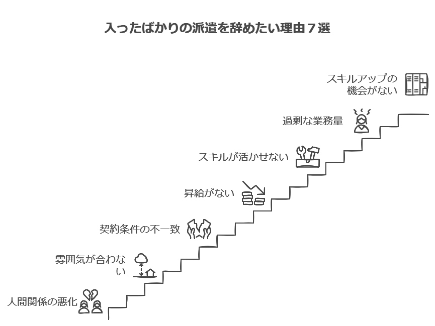 入ったばかりの派遣を辞めたい理由7選